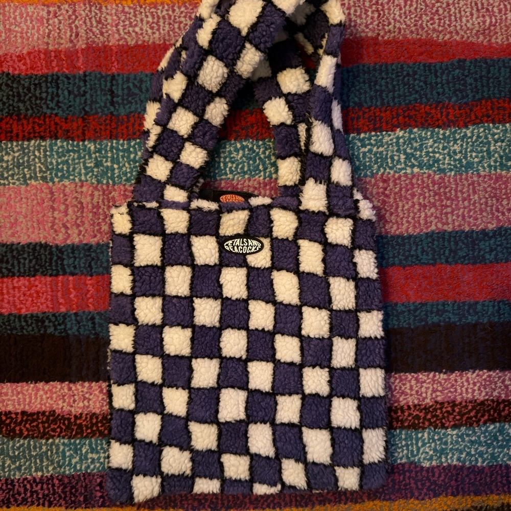 Checkerboard Sherpa Fleece bag